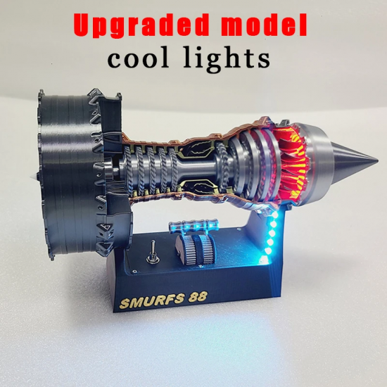 New Upgraded Turbofan Engine Model Aviation Aircraft Engine High Performance Power Turbine Cool Boutique Toy Gift Collection